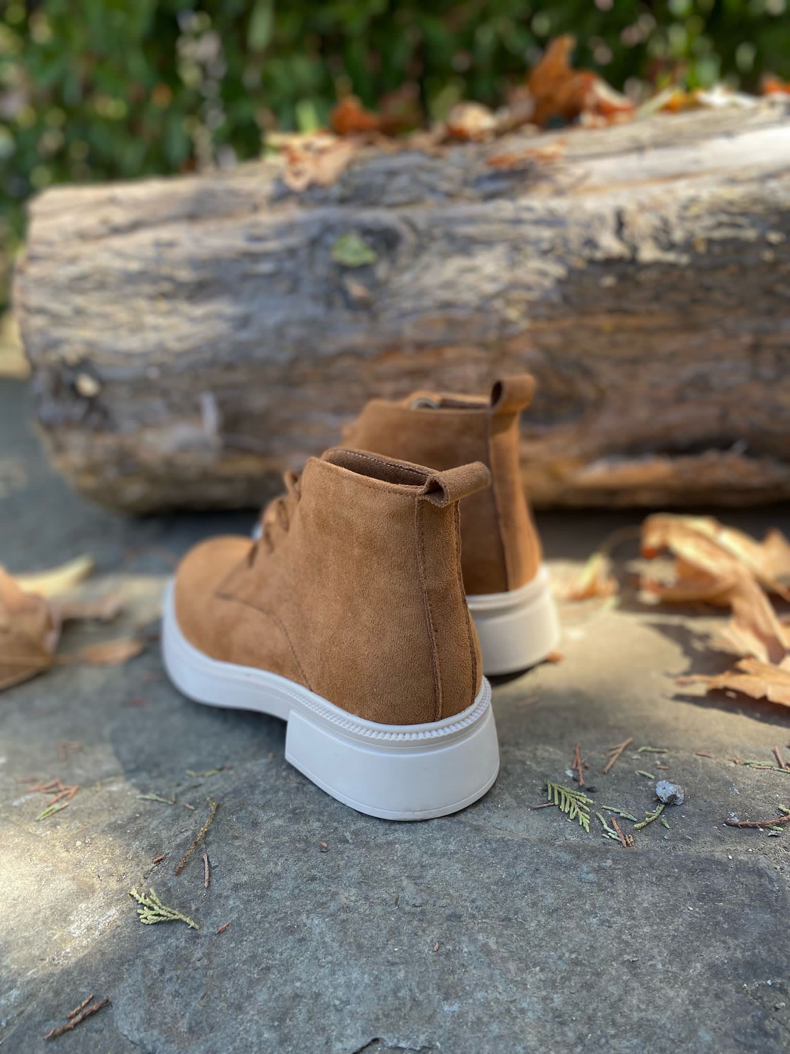 Kadın Taba Süet İçi Kürklü Bot