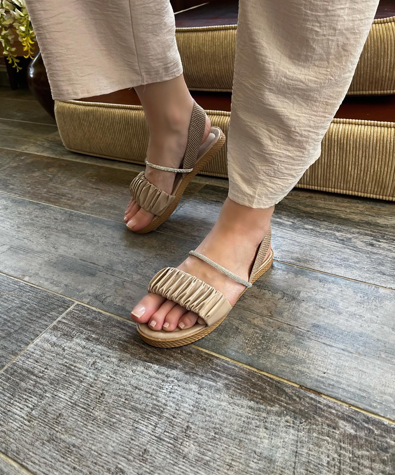 Luna Model Kadın Taşlı Yazlık Ortopedik Taban Sandalet