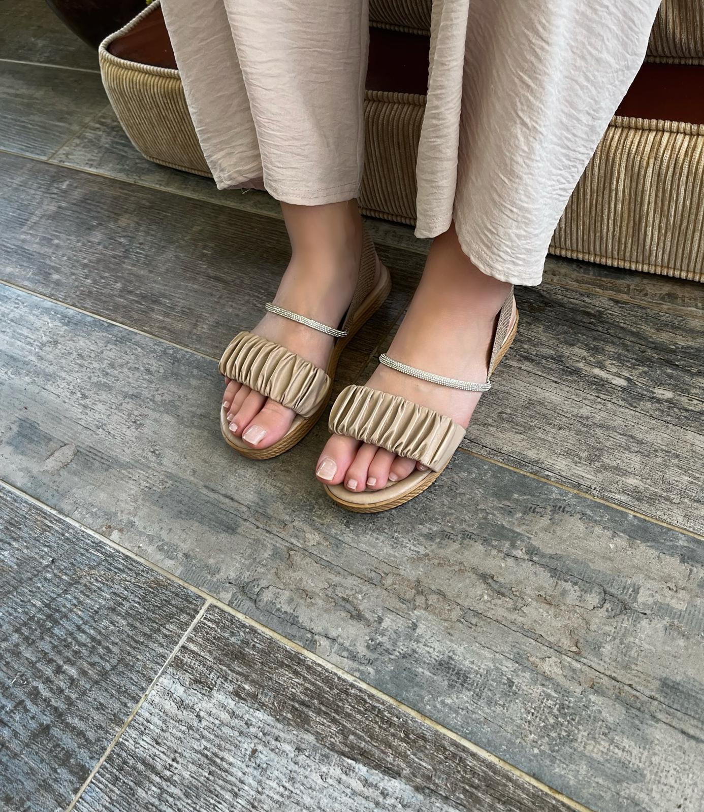 Luna Model Kadın Taşlı Yazlık Ortopedik Taban Sandalet