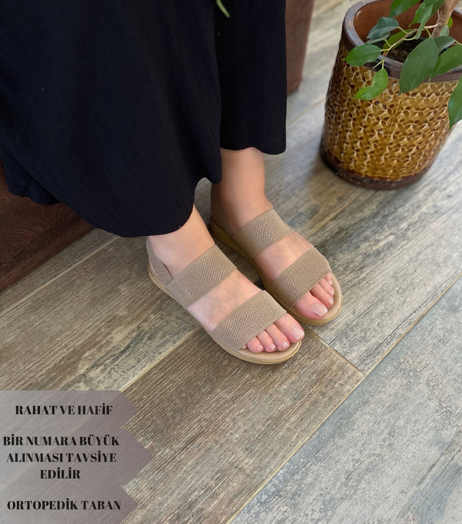 Valencia Model Yazlık Kadın Sandalet Ortopedik Taban