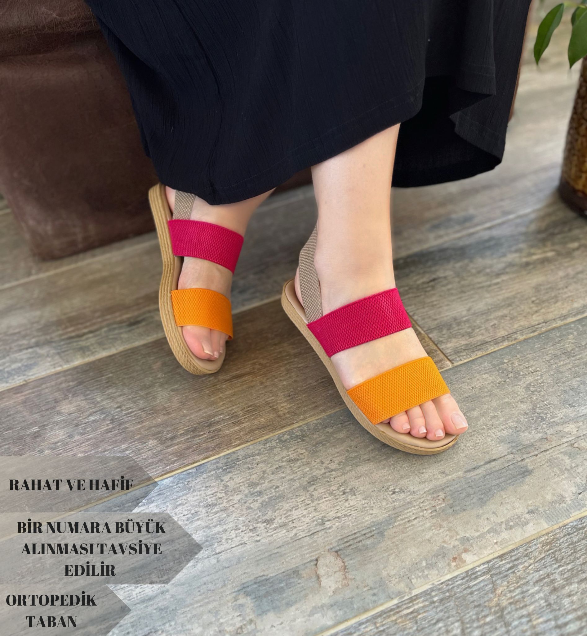 Valencia Model Yazlık Kadın Sandalet Ortopedik Taban