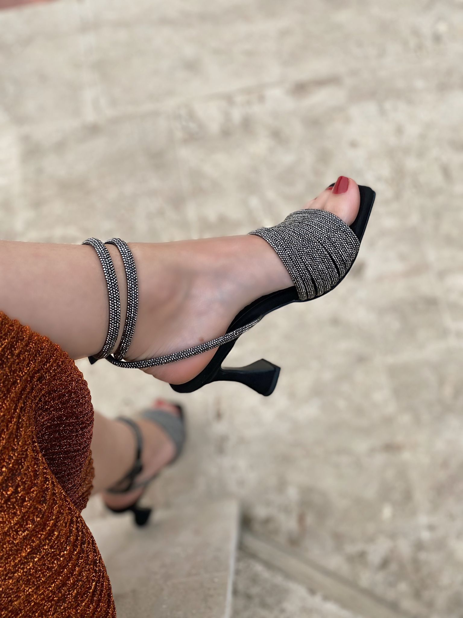 Zarif Taşlı Abiye Kadın Ayakkabı